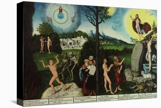 Damnation and Redemption. Law and Grace-Lucas Cranach the Elder-Stretched Canvas