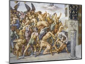 Damned in Hell, from Last Judgment Fresco Cycle, 1499-1504-Luca Signorelli-Mounted Giclee Print