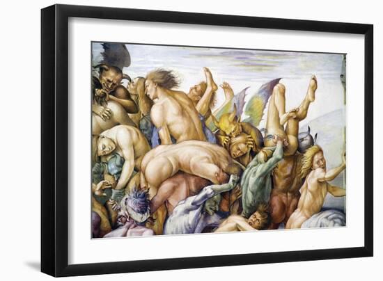 Damned in Hell, from Last Judgment Fresco Cycle, 1499-1504-Luca Signorelli-Framed Giclee Print