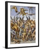 Damned in Hell, from Last Judgment Fresco Cycle, 1499-1504-Luca Signorelli-Framed Giclee Print