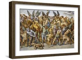 Damned in Hell, from Last Judgment Fresco Cycle, 1499-1504-Luca Signorelli-Framed Giclee Print