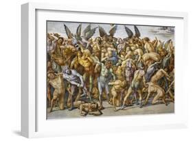 Damned in Hell, from Last Judgment Fresco Cycle, 1499-1504-Luca Signorelli-Framed Giclee Print