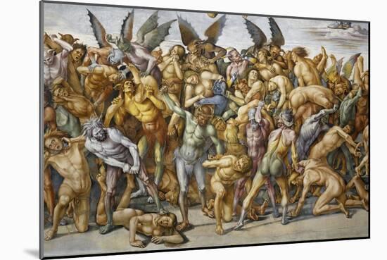 Damned in Hell, from Last Judgment Fresco Cycle, 1499-1504-Luca Signorelli-Mounted Giclee Print