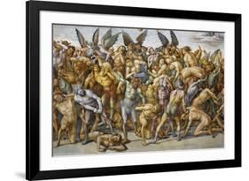 Damned in Hell, from Last Judgment Fresco Cycle, 1499-1504-Luca Signorelli-Framed Giclee Print