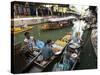 Damnoen Saduak Floating Market, Bangkok, Thailand, Southeast Asia, Asia-Michael Snell-Stretched Canvas