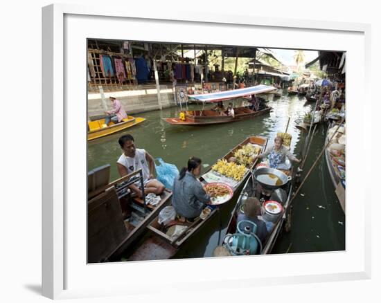 Damnoen Saduak Floating Market, Bangkok, Thailand, Southeast Asia, Asia-Michael Snell-Framed Photographic Print