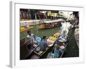 Damnoen Saduak Floating Market, Bangkok, Thailand, Southeast Asia, Asia-Michael Snell-Framed Photographic Print