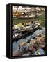 Damnoen Saduak Floating Market, Bangkok, Thailand, Southeast Asia, Asia-Michael Snell-Framed Stretched Canvas