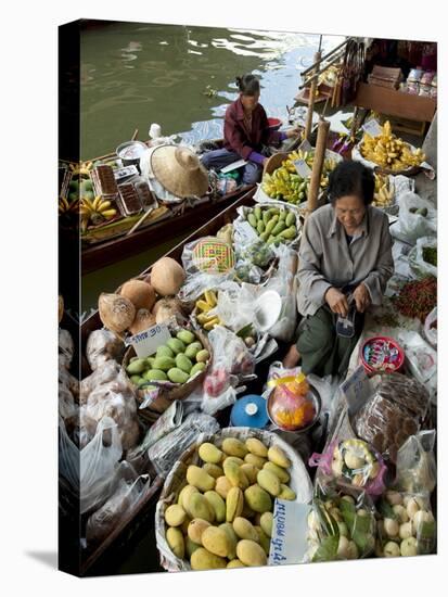 Damnoen Saduak Floating Market, Bangkok, Thailand, Southeast Asia, Asia-Michael Snell-Stretched Canvas