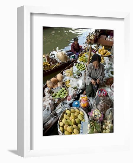 Damnoen Saduak Floating Market, Bangkok, Thailand, Southeast Asia, Asia-Michael Snell-Framed Photographic Print