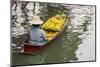 Damnoen Saduak Floating Market, Bangkok, Thailand. Woman with boatload of bananas.-Tom Haseltine-Mounted Photographic Print