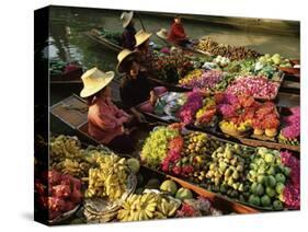 Damnoen Saduak Floating Market, Bangkok, Thailand-Gavin Hellier-Stretched Canvas