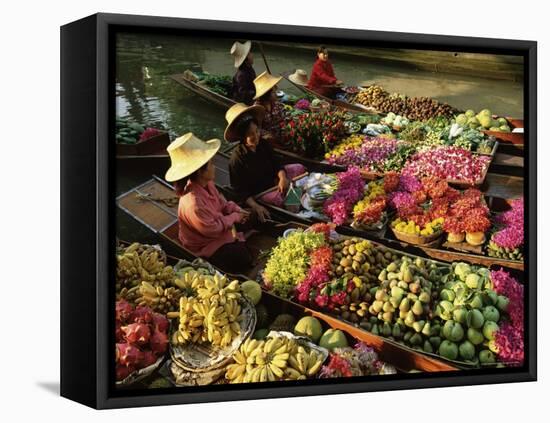 Damnoen Saduak Floating Market, Bangkok, Thailand-Gavin Hellier-Framed Stretched Canvas