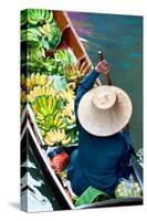 Damnoen Saduak Floating Market near Bangkok, Thailand-i viewfinder-Stretched Canvas