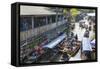 Damnoen Saduak Floating Markets, Bangkok, Thailand, Southeast Asia, Asia-Frank Fell-Framed Stretched Canvas