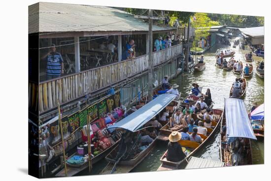 Damnoen Saduak Floating Markets, Bangkok, Thailand, Southeast Asia, Asia-Frank Fell-Stretched Canvas