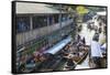 Damnoen Saduak Floating Markets, Bangkok, Thailand, Southeast Asia, Asia-Frank Fell-Framed Stretched Canvas