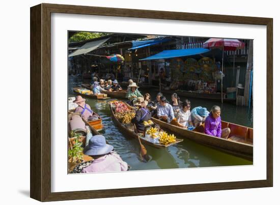 Damnoen Saduak Floating Markets, Bangkok, Thailand, Southeast Asia, Asia-Frank Fell-Framed Photographic Print