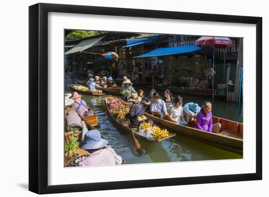 Damnoen Saduak Floating Markets, Bangkok, Thailand, Southeast Asia, Asia-Frank Fell-Framed Photographic Print