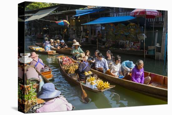 Damnoen Saduak Floating Markets, Bangkok, Thailand, Southeast Asia, Asia-Frank Fell-Stretched Canvas