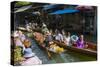 Damnoen Saduak Floating Markets, Bangkok, Thailand, Southeast Asia, Asia-Frank Fell-Stretched Canvas