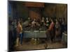 Damocles at the Table, before 1620-Frans Francken II-Mounted Giclee Print