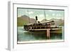 Dampfer Auf Vierwaldstättersee, Ankunft in Weggis-null-Framed Giclee Print