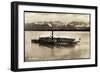 Dampfer Bavaria in Fahrt, Starnberger See, Berge-null-Framed Giclee Print