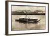 Dampfer Bavaria in Fahrt, Starnberger See, Berge-null-Framed Giclee Print