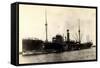 Dampfer City of Westminster, Steamer Near Port-null-Framed Stretched Canvas