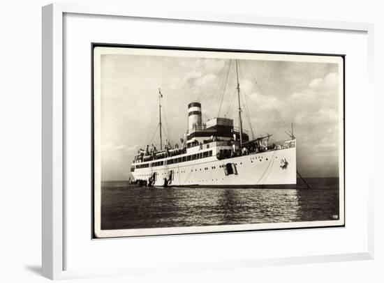 Dampfer Cobra Vor Helgoland, Hapag Seebäderdienst-null-Framed Giclee Print