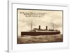 Dampfer Columbus, Norddeutscher Lloyd Bremen-null-Framed Giclee Print