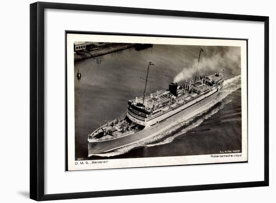 Dampfer D.M.S. Baloeran, Rotterdamsche Lloyd-null-Framed Giclee Print