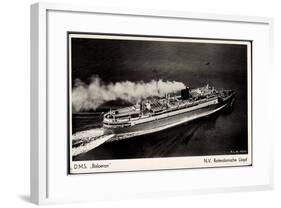 Dampfer D.M.S. Baloeran, Rotterdamsche Lloyd-null-Framed Giclee Print