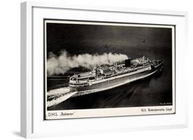 Dampfer D.M.S. Baloeran, Rotterdamsche Lloyd-null-Framed Giclee Print