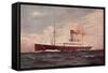 Dampfer Der Blue Funnel Line-null-Framed Stretched Canvas