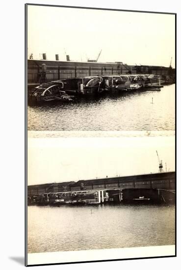 Dampfer Holdec Gekentert Im Hafen,Messageries Marit-null-Mounted Giclee Print