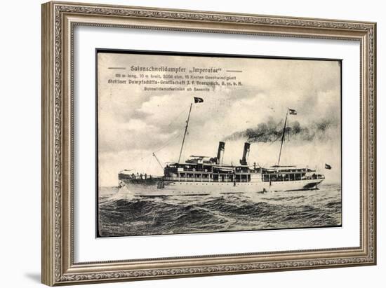 Dampfer Imperator, Stettiner Dampfschiffahrtsges.-null-Framed Giclee Print