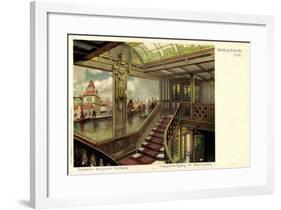 Dampfer Kaiserin Auguste Victoria Der Hapag, Treppe-null-Framed Giclee Print