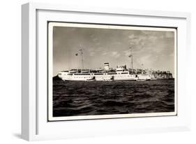 Dampfer Königin Luise Vor Helgoland, Hapag-null-Framed Giclee Print