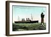 Dampfer Ksr Wilhelm D Große, Lloyd Bremen, Leuchtturm-null-Framed Giclee Print