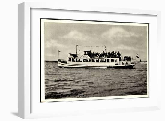 Dampfer M.S. Flevo Meer, Veluwemeer, Harderwijk-null-Framed Giclee Print