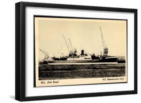 Dampfer M.S. Kota Baroe, Rotterdamsche Lloyd-null-Framed Giclee Print