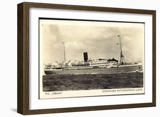 Dampfer M.S. Sibaj, Rotterdamsche Lloyd-null-Framed Giclee Print