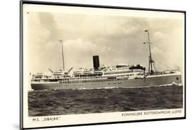 Dampfer M.S. Sibaj, Rotterdamsche Lloyd-null-Mounted Giclee Print