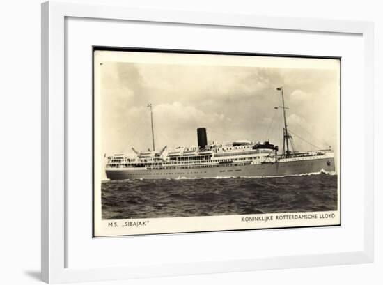 Dampfer M.S. Sibaj, Rotterdamsche Lloyd-null-Framed Giclee Print