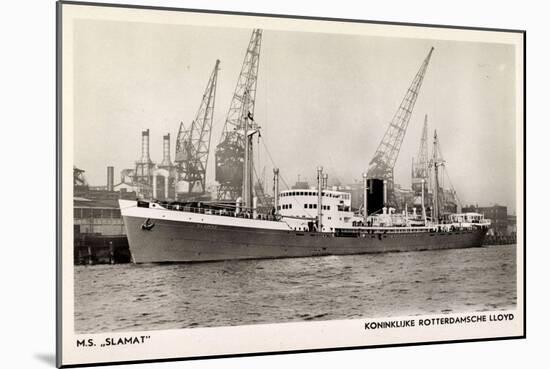 Dampfer M.S. Slamat, Rotterdamsche Lloyd-null-Mounted Giclee Print