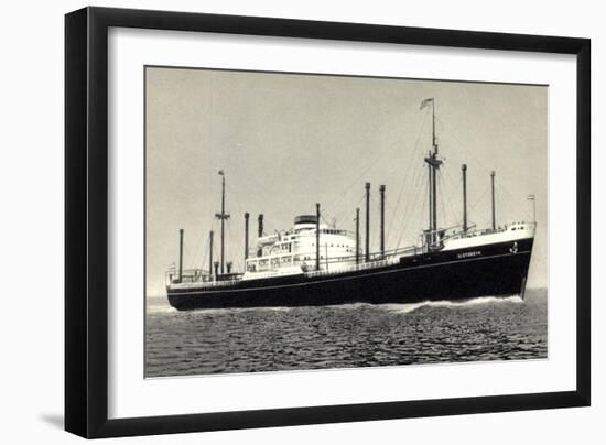 Dampfer M.S. Sloterdyk, Holland America Line-null-Framed Premium Giclee Print