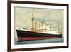 Dampfer M.V. Noordam, Holland America Line-null-Framed Giclee Print