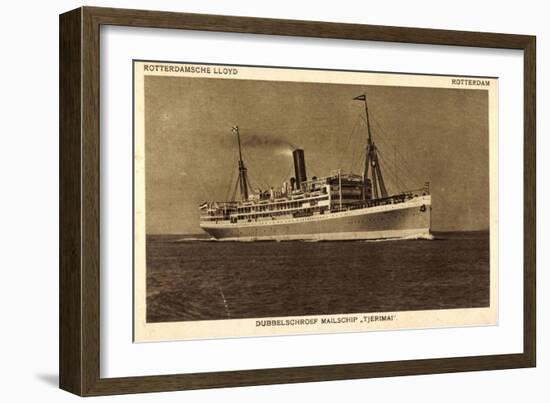 Dampfer Mailship Tjerimai, Rotterdamsche Lloyd-null-Framed Giclee Print